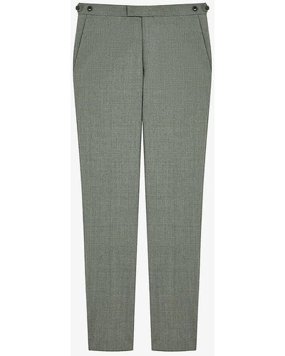 Reiss Frim Slim-fit Tapered Wool Trousers - Green