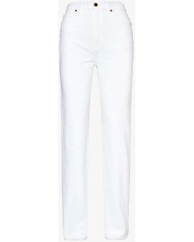 Khaite Danielle Straight-leg High-rise Jeans - White