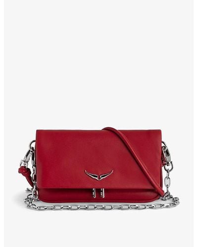 Zadig & Voltaire Rock Nano Eternal Leather Clutch Bag - Red