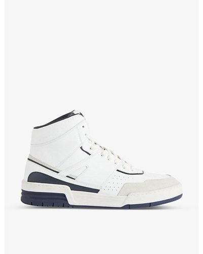Claudie Pierlot Arcade Tall Leather High-top Sneakers - White