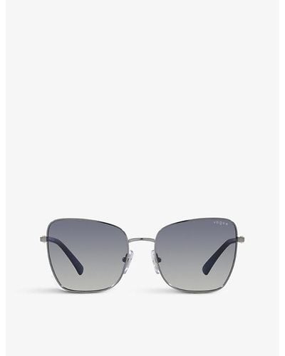Vogue Vo4277sb Butterfly-frame Metal Sunglasses - Gray
