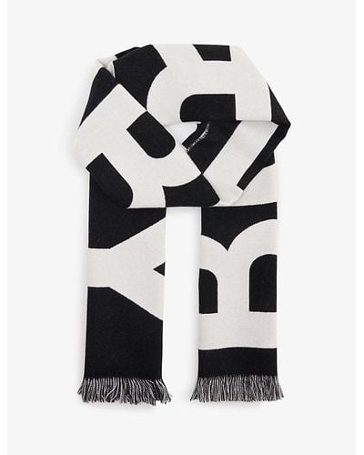 Burberry Wool Football Scarf - White