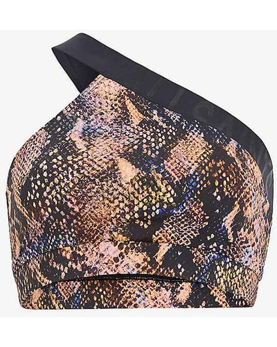 AllSaints Dara Snake-print Bikini Top - Multicolour