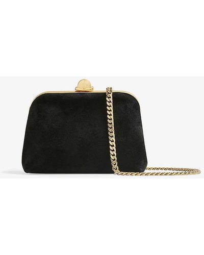 Ted Baker Mirise Rope-chain Mini Faux-leather Clutch Bag - Black