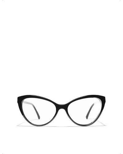 Chanel Cat Eye Eyeglasses - Black