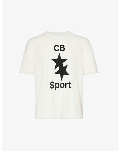 Cole Buxton Cb Sport Logo-print Cotton-jersey T-shirt - White