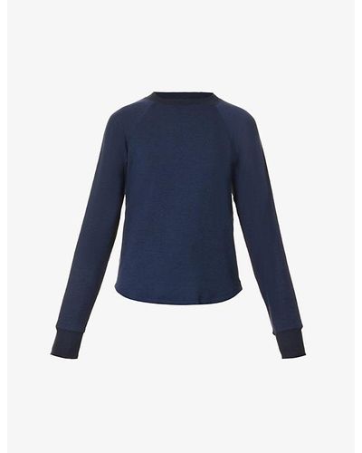 Splits59 Warm Up Stretch-woven Fleece Sweatshirt - Blue