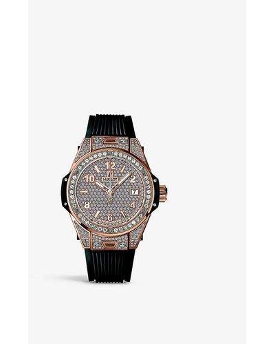 Hublot 465.ox.9010.rx.1604 Big Bang One Click 18ct Rose-gold, 1.84ct Diamond Automatic Watch - Black