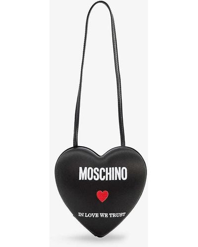Moschino Heartbeat Satin Cross-body Bag - White