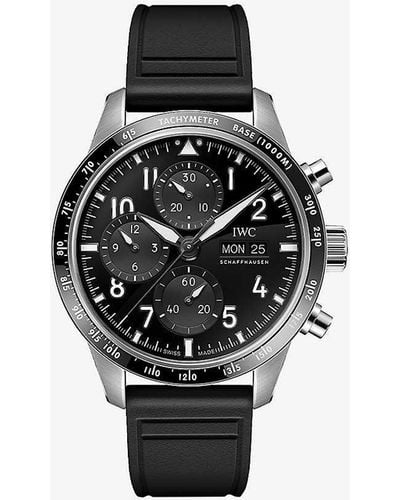 IWC Schaffhausen Iw388305 Pilot's Performance Chronograph Titanium And Rubber Automatic Watch - Black