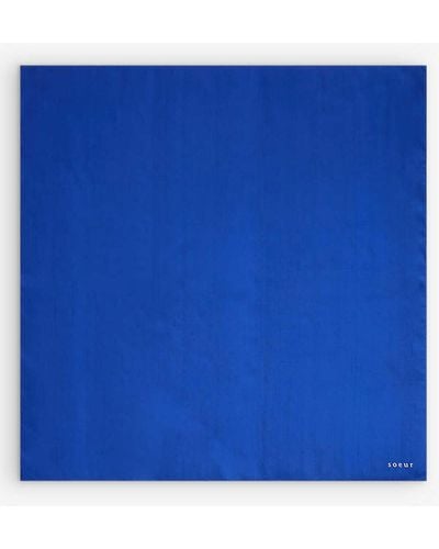 Soeur Capucine Logo-print Silk Scarf - Blue