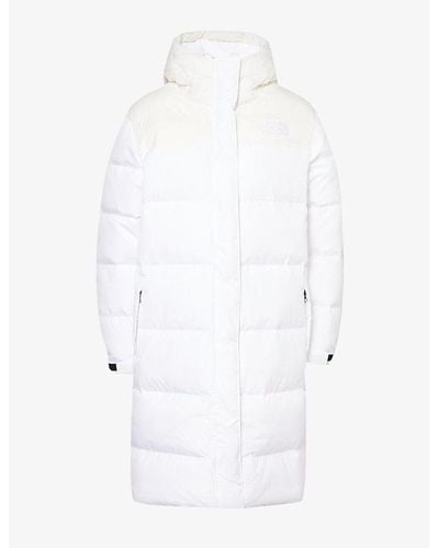 The North Face Nuptse Logo-embroidered Padded Shell-down Coat - White