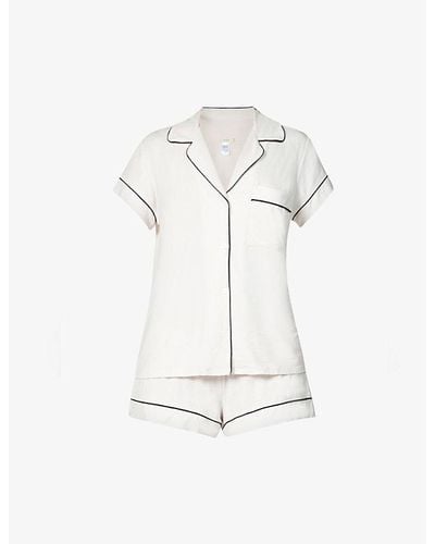Eberjey Gisele Stretch-jersey Pajama Set - White