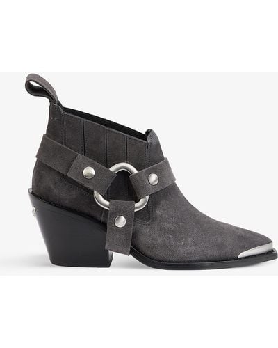 Zadig & Voltaire N'dricks Heeled Suede Ankle Boots - Multicolour