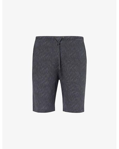 Zimmerli of Switzerland High-rise Regular-fit Stretch-woven Pajama Shorts - Gray