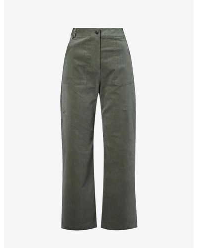 Aspiga Tilda Relaxed-fit Stretch-cotton Trouser - Green