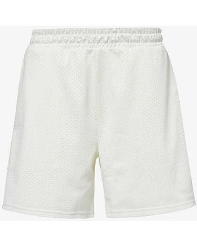 GYMSHARK Everywear Comfort Elasticated-waist Mesh Shorts - White
