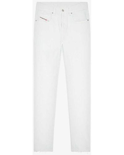 DIESEL 209 D-strukt Brand-patch Slim-fit Stretch-denim Jeans - White