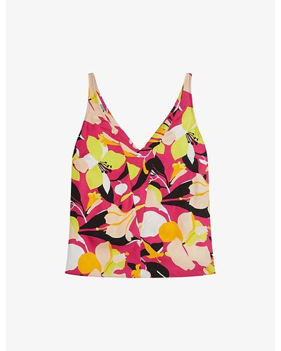 Ted Baker Thaliah Abstract-print Woven Cami Top - Multicolor