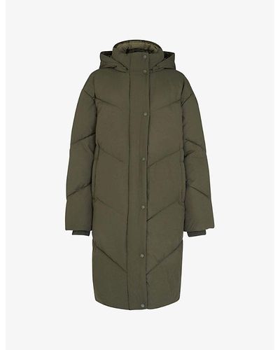 Whistles Tessa Padded Recycled-polyester Puffer Coat - Green