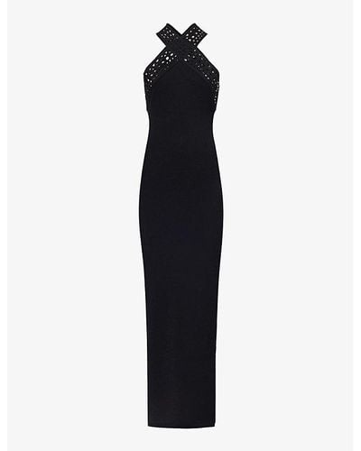 Alaïa Vienne Slim-fit Knitted Maxi Dress - Black
