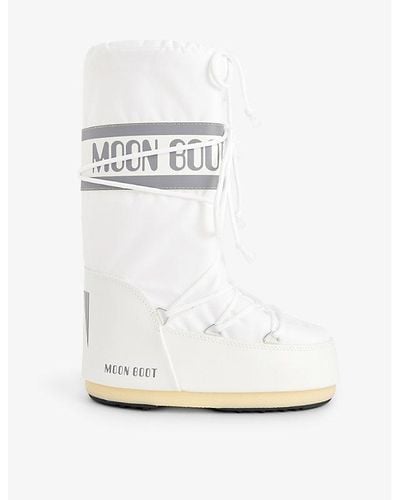 Moon Boot Icon Logo-print Shell Boots - White