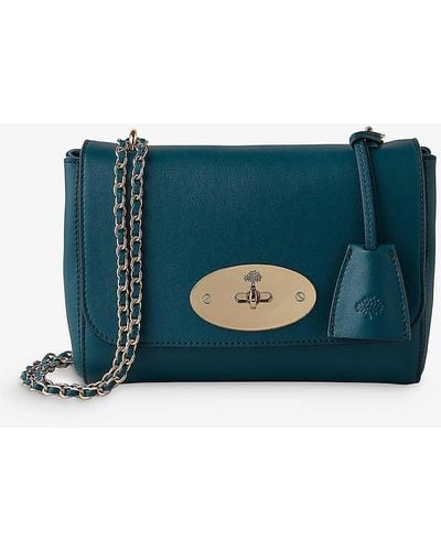 Mulberry Lily Mini Leather Shoulder Bag - Blue