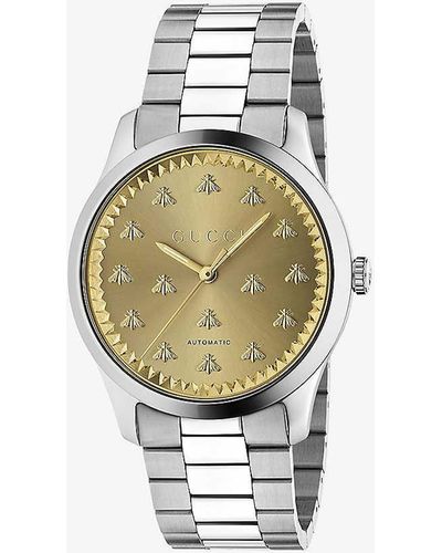 Gucci Ya126378 G-timeless Stainless-steel Quartz Watch - Metallic