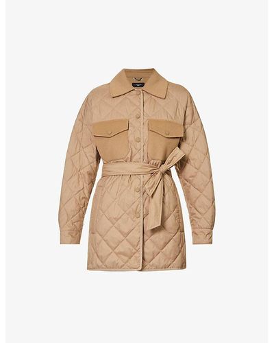 Weekend by Maxmara Paprica Quilted Shell Jacket - Natural