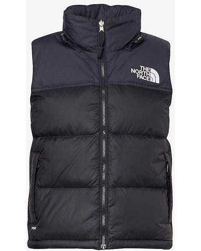 The North Face 1996 Nuptse Brand-embroidered Regular-fit Shell-down Vest - Black