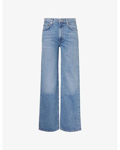 Agolde Harper Straight-leg Mid-rise Recycled-cotton Denim Jeans - Blue