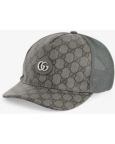 Gucci Monogram-pattern Cotton-blend Baseball Cap - Grey