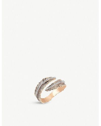 The Alkemistry Kismet By Milka Feather 14ct Rose-gold And Diamond Ring - White