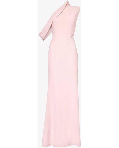 Alexander McQueen Asymmetric Draped Cut-out Gown - Pink