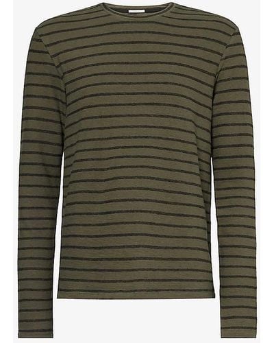 IKKS Striped Crewneck Cotton-knit T-shirt X - Green