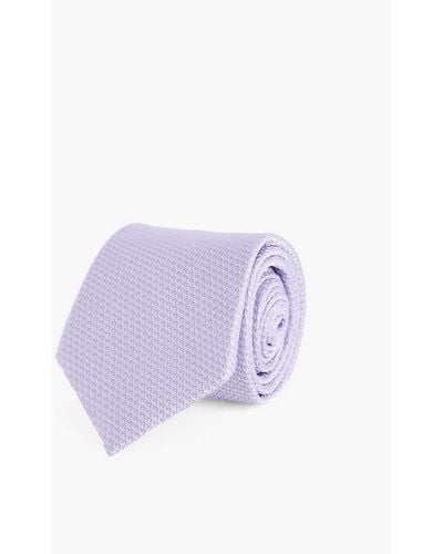 Tom Ford Textured Wide-blade Silk Tie - Purple