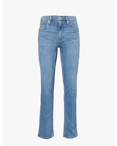 PAIGE Federal Slim-fit Rayon-blend Denim Jeans - Blue