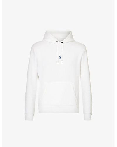 Polo Ralph Lauren Logo-embroidered Cotton And Recycled-polyester Hoody X - White