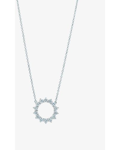 Tiffany & Co. Open Circle And 0.47ct Diamond Necklace - White