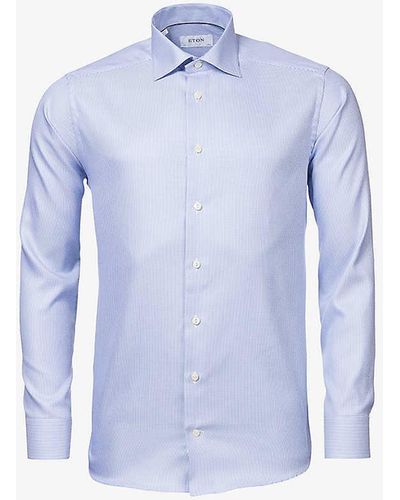 Eton Slim-fit Cotton-twill Shirt - Blue
