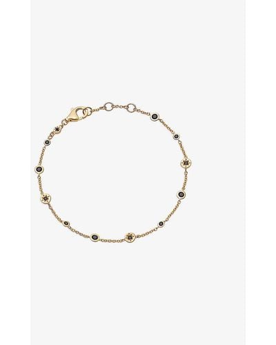 Astley Clarke Polaris North Star 18ct Yellow Gold-plated Vermeil Sterling-silver And Black Spinel Bracelet - Metallic