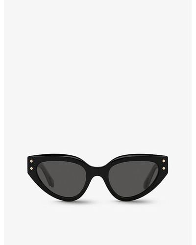 BVLGARI Bv8256 Cat-eye-frame Acetate Sunglasses - Black