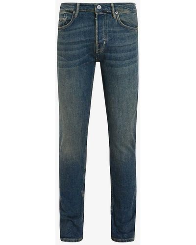 AllSaints Rex Straight-leg Slim-fit Stretch-denim Jeans - Blue