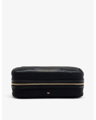 Anya Hindmarch Bathroom Cabinet Embossed Recycled-nylon Pouch - Black