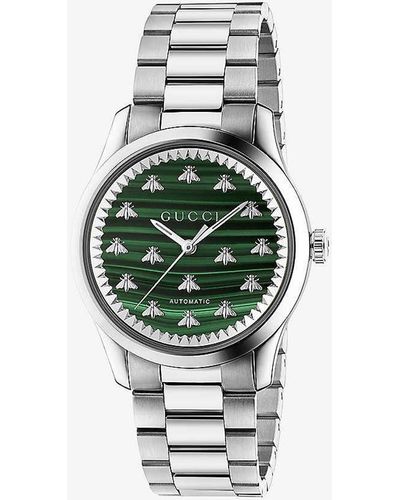 Gucci Ya1264176 G-timeless Stainless-steel Quartz Watch - White