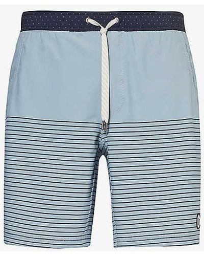 Vuori Kore Colour-blocked Regular-fit Stretch-recycled-polyester Blend Shorts X - Blue