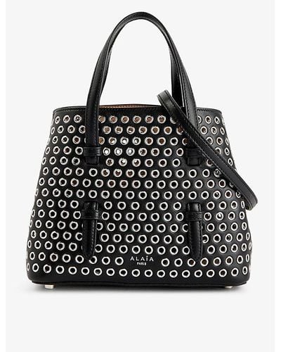 Alaïa Mina Studded Leather Top-handle Bag - Black