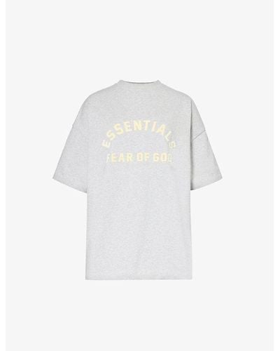 Fear Of God Essentials Brand-embossed Cotton-jersey T-shirt X - White