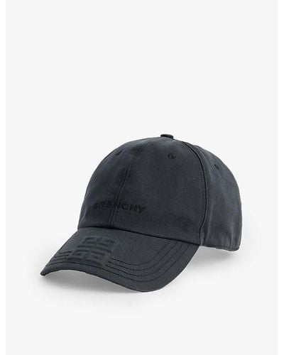 Givenchy Logo-embroidered Curved-brim Cotton Twill Cap - Black