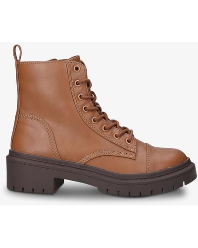 ALDO Goer Faux-leather Combat Boots - Brown